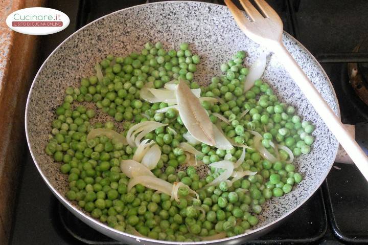 Carbonara di Piselli preparazione 3