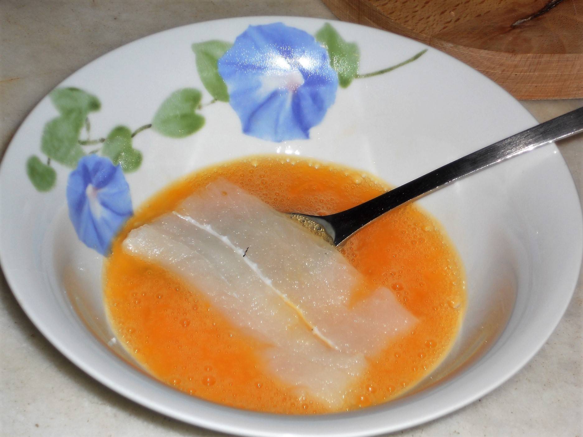 Filetti di Pesce Spatola dorati con Salvia Ananas preparazione 3