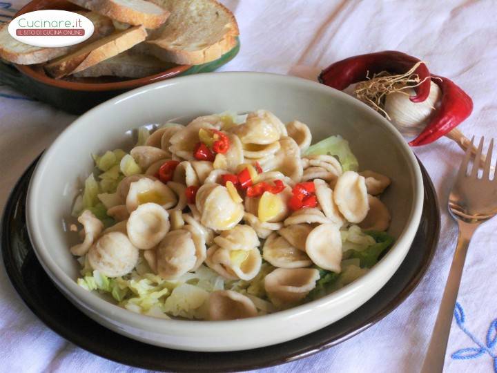 Orecchiette integrali con la Verza preparazione 7