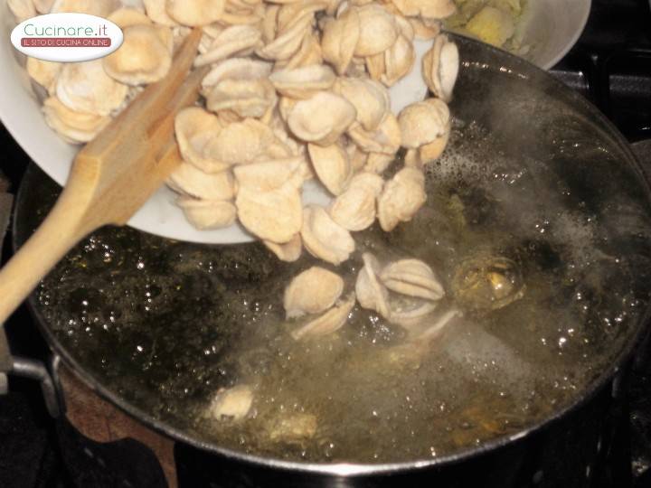 Orecchiette integrali con la Verza preparazione 1