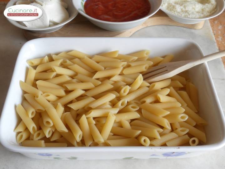 Pasticcio di Penne al forno preparazione 1