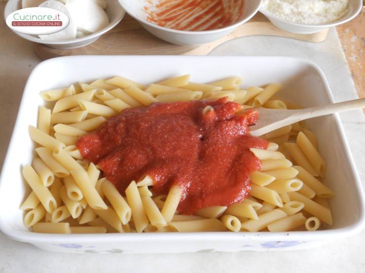 Pasticcio di Penne al forno preparazione 2