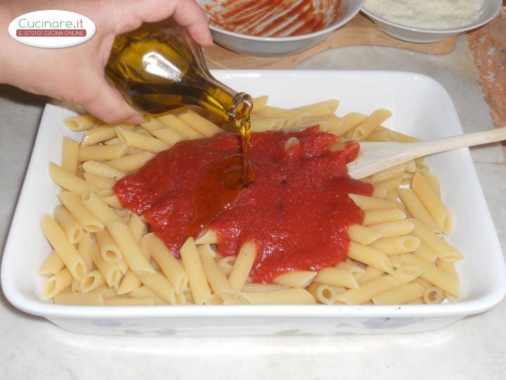 Pasticcio di Penne al forno preparazione 3