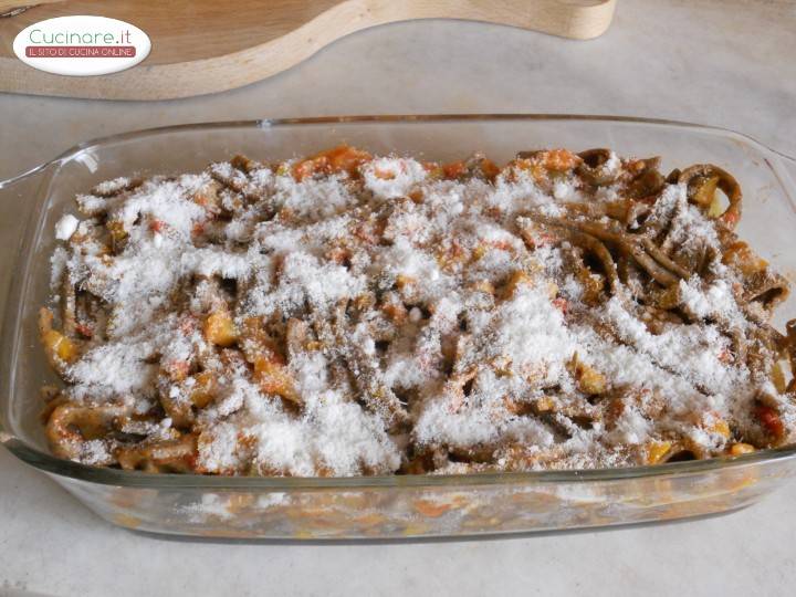 Pizzoccheri al forno con Sugo Vegetariano preparazione 6