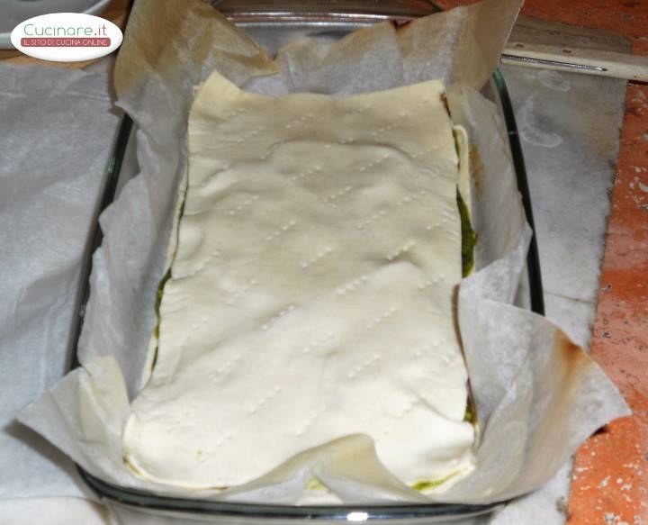 Sfogliata rustica al Pesto Genovese preparazione 7