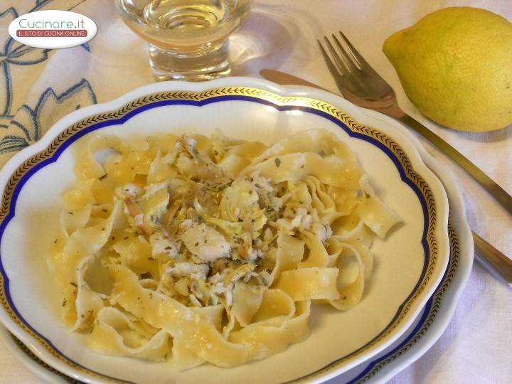 Strappatelle con Carciofi e Pesce Spatola preparazione 9