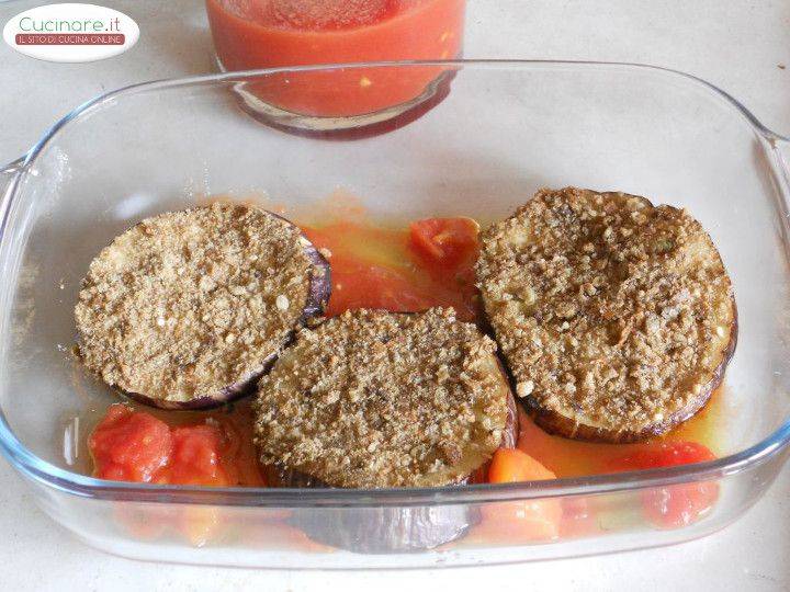 Torrette di Melanzane con Pane nero e Mozzarella preparazione 8